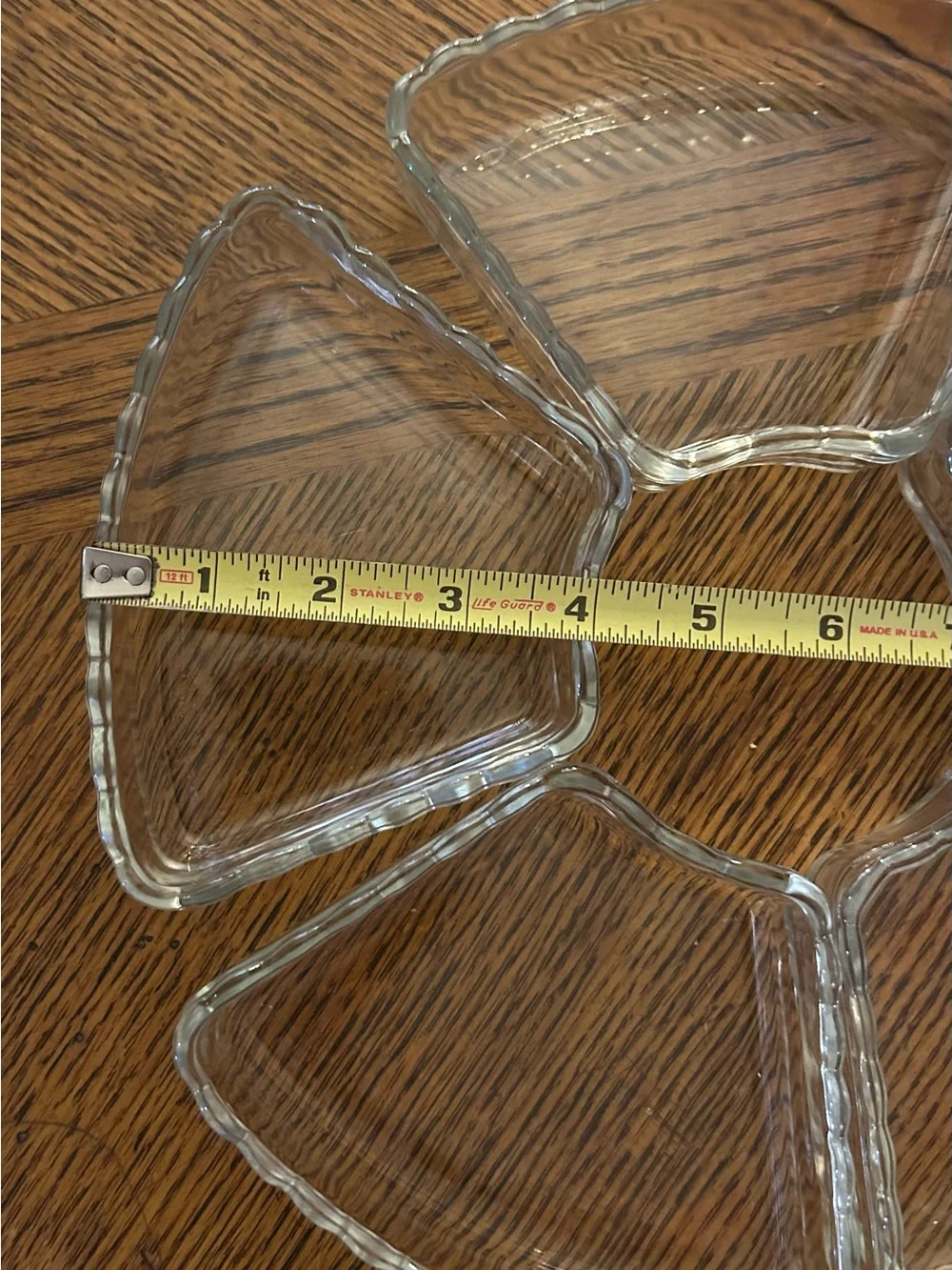 Vintage: 5-Piece Clear Glass Scalloped Serving Dish Set